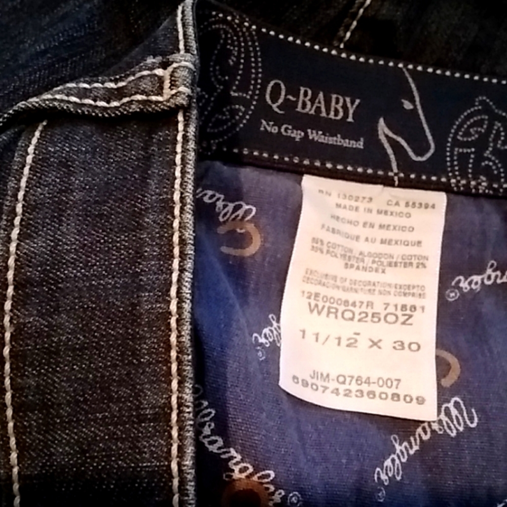 Wrangler Blue Denim Jeans with Stitching Details Sz 11/12 30